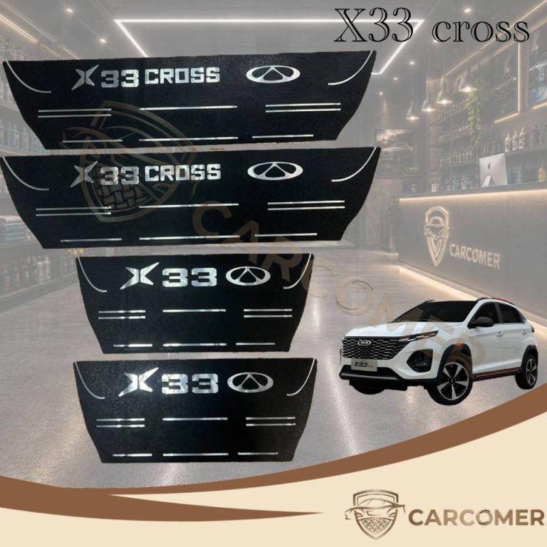 برچسب پارکابی ام وی ام x33 کراس مدل چرمی متن استیل ضدآب
