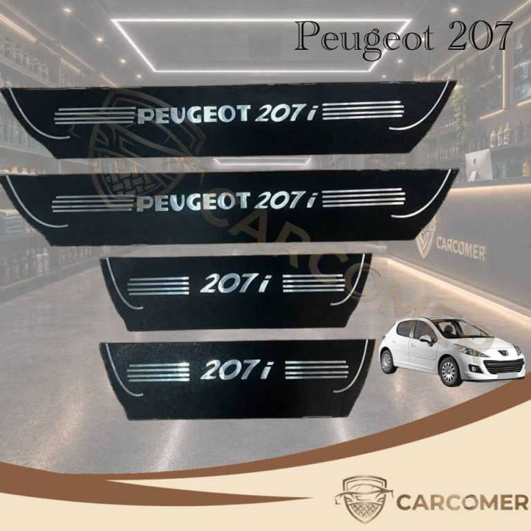 برچسب پارکابی پژو 207 مدل چرمی متن استیل ضدآب
